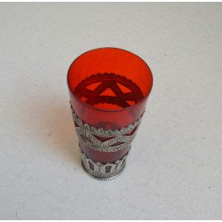 Antique Ruby Red East Asian glass 2