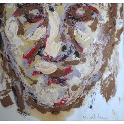 Mihai Sarbulescu, Self-portrait, oil on paper, 2018 2