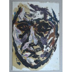 Mihai Sarbulescu, Self-portrait, oil on paper, 2018