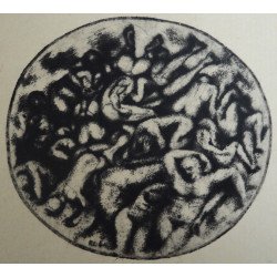Liviu Rusu "Composition" engraving, 1984