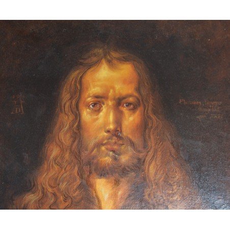 Albrecht Durer "Self-portrait" oil on canvas, copy