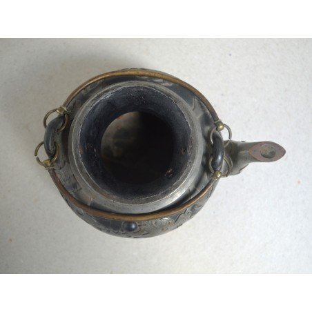 Hor Chung Weihaiwei ceramic teapot with dragons, China, circa 1920