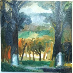 Ion Mihalache "Tescani" oil on canvas, 2014