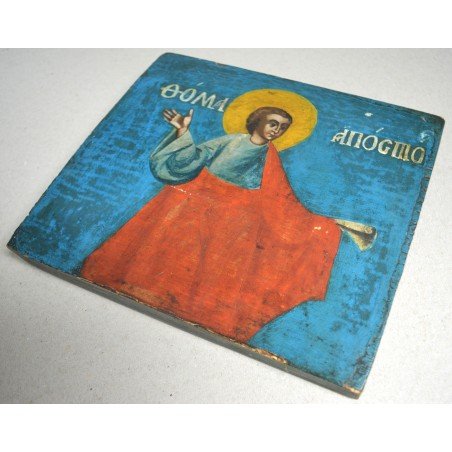 "The Holy Apostle Thomas" iconostasis fragment, tempera on wood, Wallachia, 18th century
