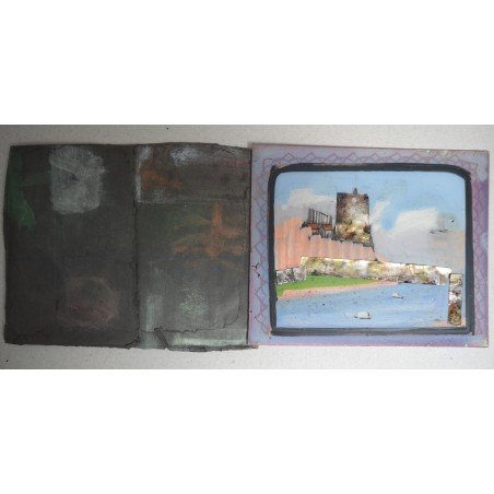 Windsor Castle, painting on glass, circa 1900