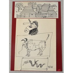 Ilie Boca, 2 drawings, 1975 and 1976