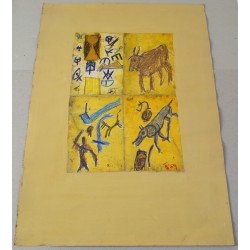 Ilie Boca "Signs" mixed media, 1989