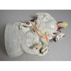 Sfantul Gheorghe omorand balaurul figurina de Staffordshire cca 1850-1880