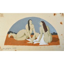 Ion Grigore "Two Nudes" tempera, 1959 2