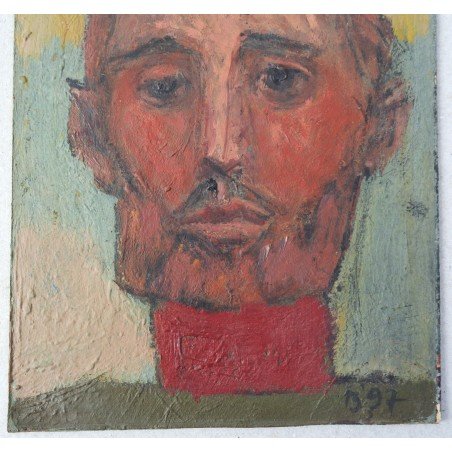 Ilie Boca "Man" oil on board, 1997