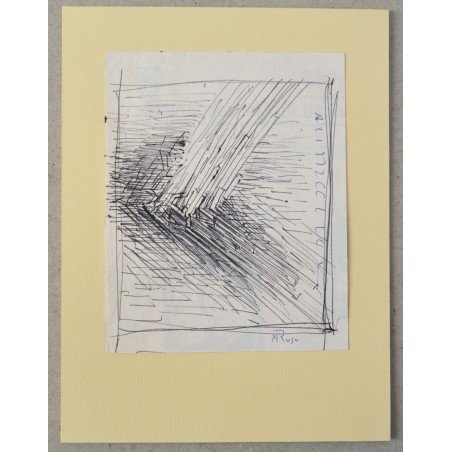 Mihai Rusu "Composition" ballpoint pen drawing