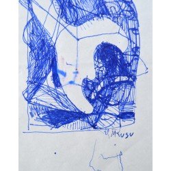 Mihai Rusu "Compozitie" desen cerneala