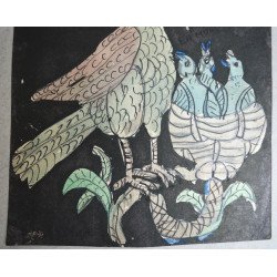 Ilie Boca "Bird with Chicks" mixed media, 1993 2