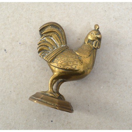 Miniature brass cockerel, circa 1900