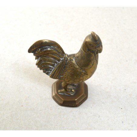 Miniature brass cockerel, circa 1900