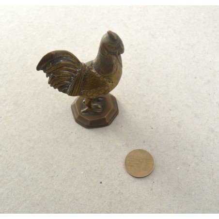 Miniature brass cockerel, circa 1900
