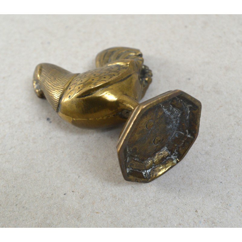 Miniature brass cockerel, circa 1900