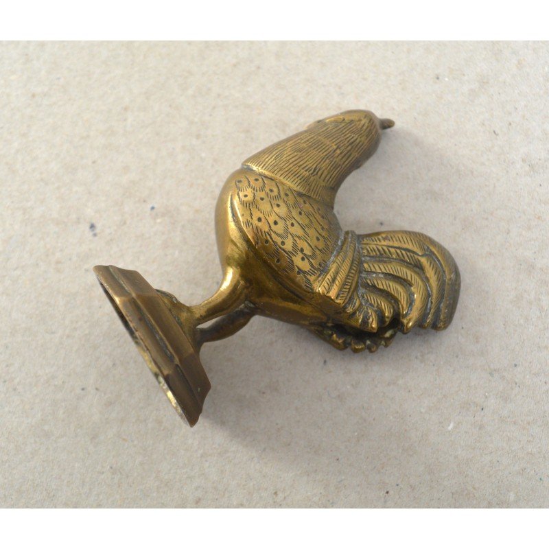 Miniature brass cockerel, circa 1900