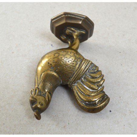Miniature brass cockerel, circa 1900