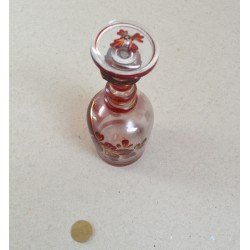 Vas de sticla cu dop stil Biedermeier sec 19