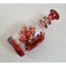 Vas de sticla cu dop stil Biedermeier sec 19