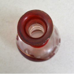 Vas de sticla cu dop stil Biedermeier sec 19