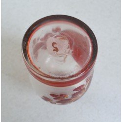 Vas de sticla cu dop stil Biedermeier sec 19