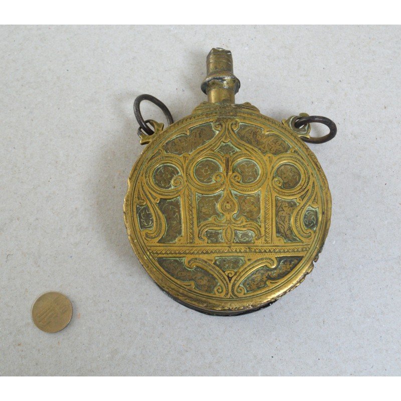 Antique gunpowder flask, Morocco, 18th-19th...