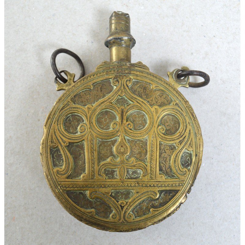 Antique gunpowder flask, Morocco, 18th-19th...