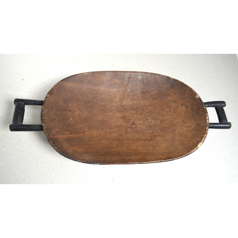 Antique Zulu wooden platter, South Africa, 20th...