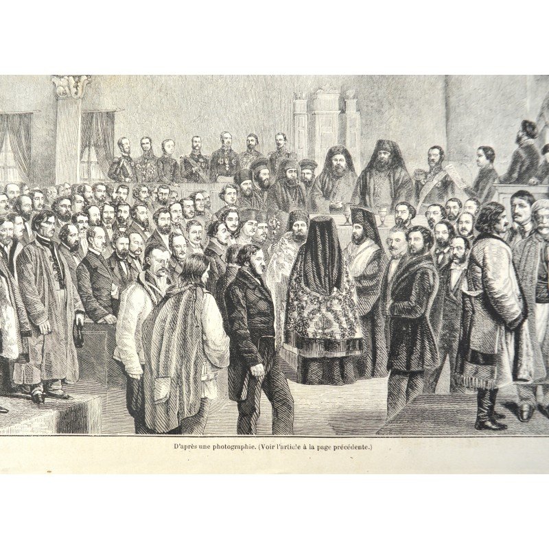 Original print, the Ad Hoc Divan of Wallachia,...
