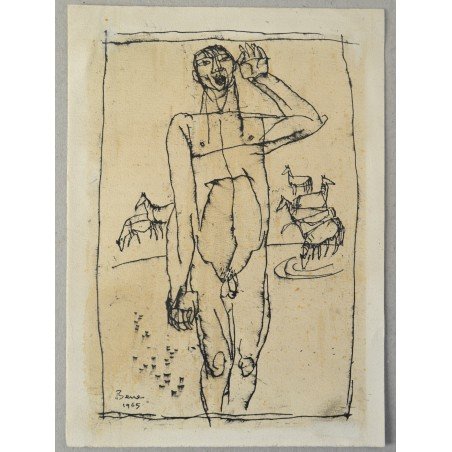 Jozsef Bene "Personaj" desen penita 1965