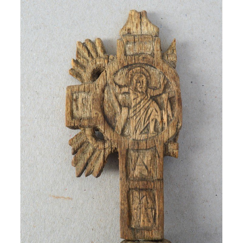 Peasant wooden cross, 19th century