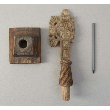 Peasant wooden cross, 19th century