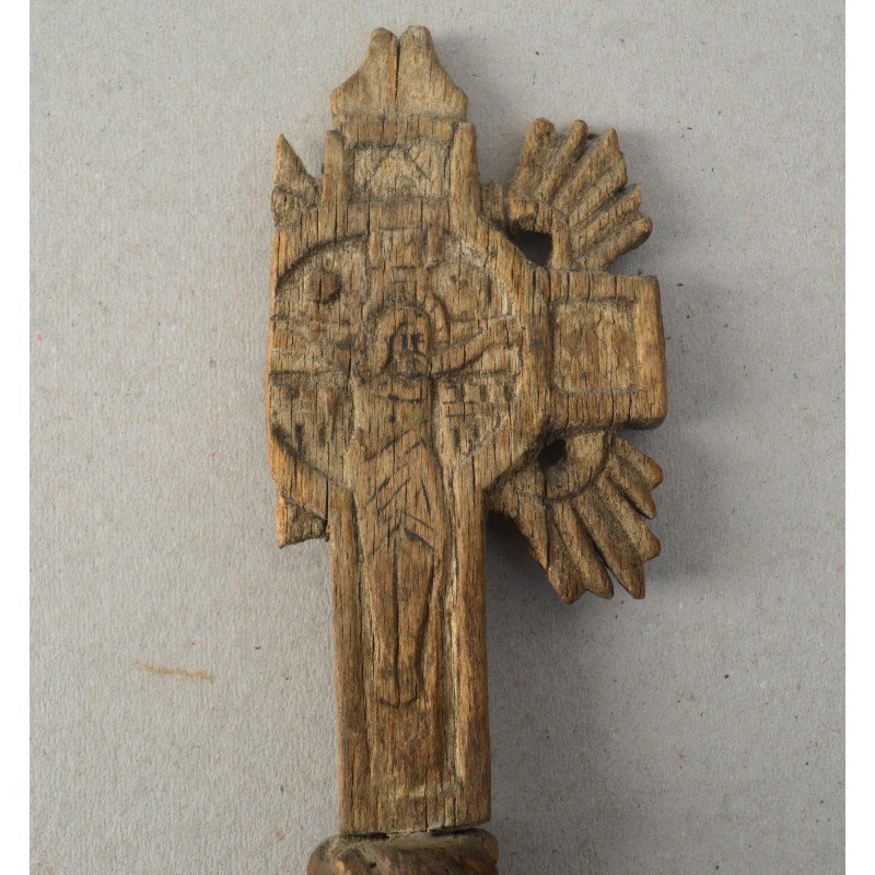 Peasant wooden cross, 19th century