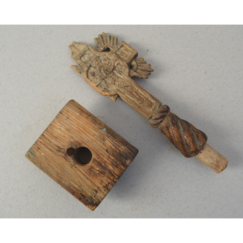 Peasant wooden cross, 19th century