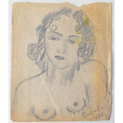 Sever Burada "Nude" drawing, 1937