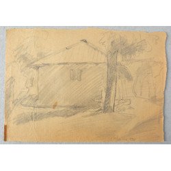 Sever Burada "Landscape" drawing, 1947