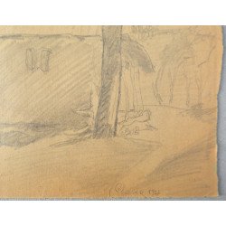 Sever Burada "Landscape" drawing, 1947 2