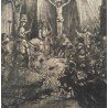 George Bickham the Younger dupa Rembrandt "The Three Crosses" gravura 1769