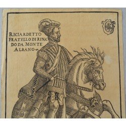 Soliani "Riciardetto fratello di Rinaldo da Monte Albano" xilogravura veche