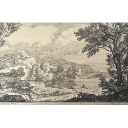 Gaspard Dughet "Eenige landschappen" gravura veche 1685-1744