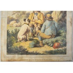 "Studies for drawing" penita si acuarela dupa George Morland