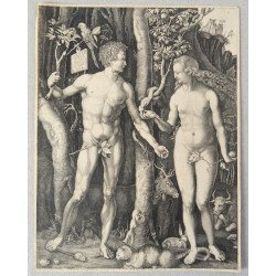 Albrecht Durer "Adam and Eve" antique engraving, 19th...