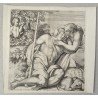 Annibale Carracci " Diana si Endymion" gravura veche sec 1657