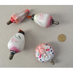 4 ornamental Christmas tree bulbs, Japan, circa 1940 2