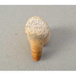 Veche pipa spuma de mare cap de barbat cu turban sec 19