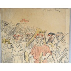 "Moulin Rouge" tehnica mixta cca 1900