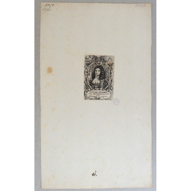 Michael Schober, antique engraving