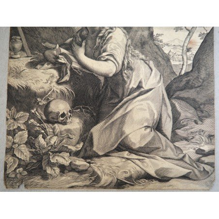 Maria Magdalena gravura veche